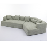 Modular Sofa Modern Minimalist Style Green Upholstered