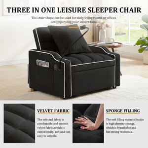 Sleeper Sofa Chair Bed - 3 In 1 Convertible Sofa