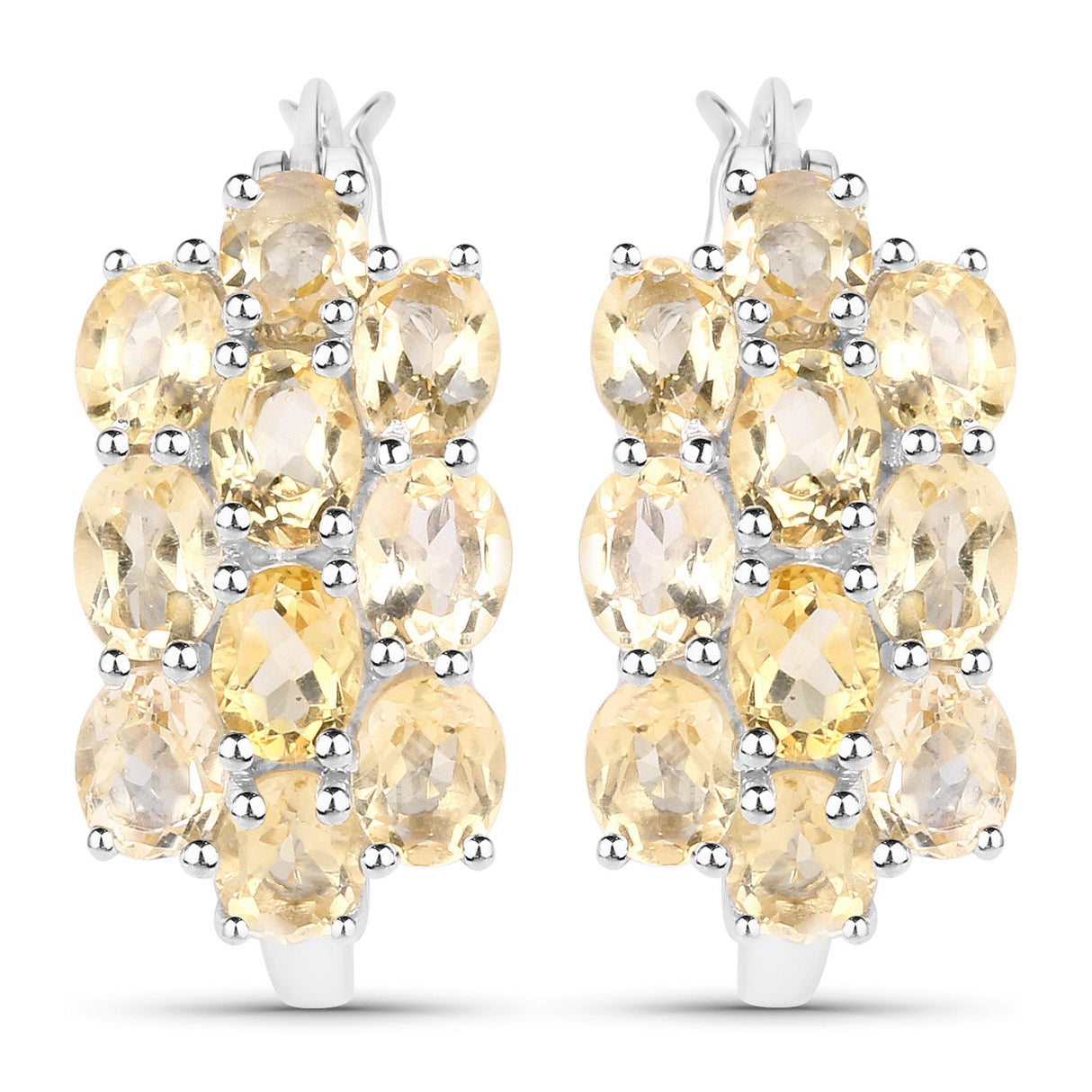 8.32 Carat Genuine Citrine .925 Sterling Silver 3 Piece Jewelry Set (Ring, Earrings, and Pendant w/ Chain)