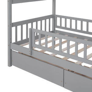 House Bed With 2 Drawers