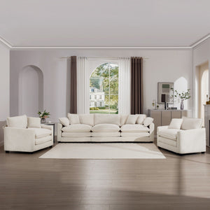Elegant Oversized Sectional Sofa Set With Deep Seats And Flexible Layout