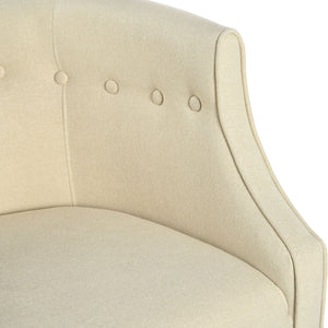 Contemporary Upholstered Club Chair With Button Tufting