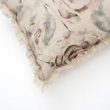 Linen Printed Lumber Throw Pillow 16x24 Brown & Green