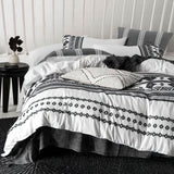 Nichols 5 pc Black Cotton Comforter Ensemble