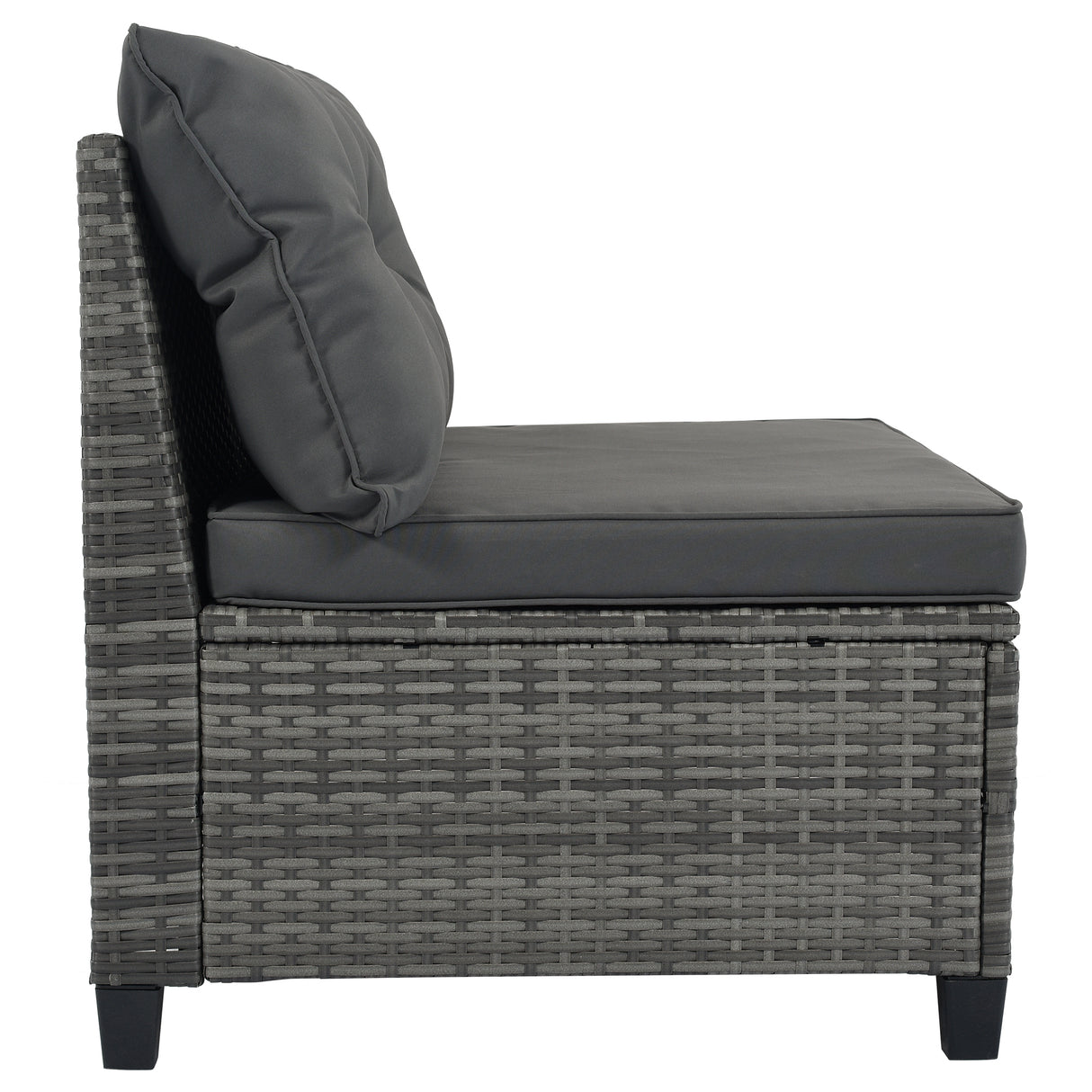 8-piece outdoor wicker round sofa set, half-moon sectional set all weather