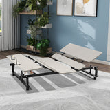 Electric Ergonomic Adjustable Bed Base King Size, Independent Head and Foot Incline, Wireless Remote Control with Quiet Motor Grey