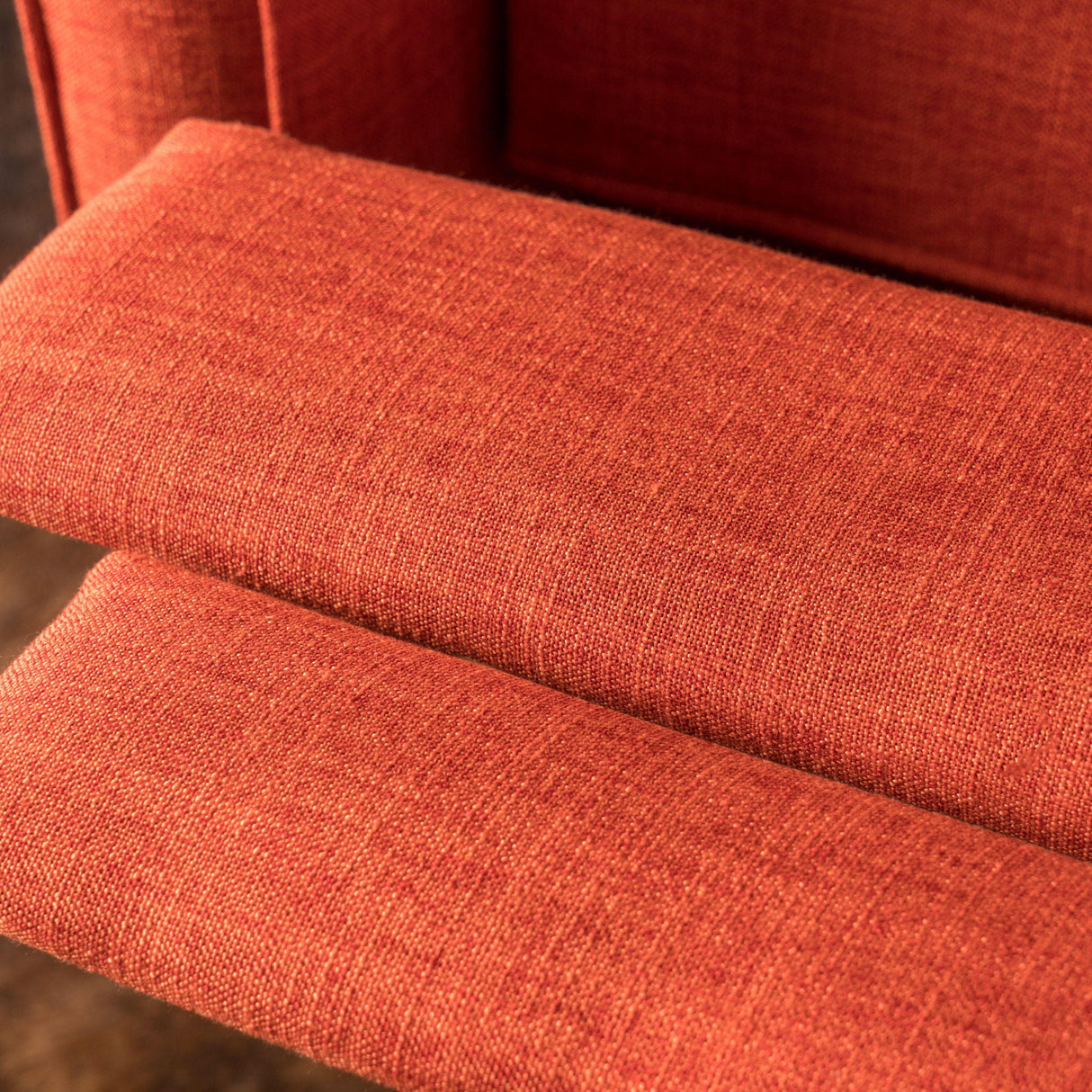 Mid-Century Modern Recliner With Button Tufted Waffle Stitch