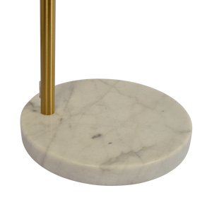 Ambient Arch Gold Brass Floor Lamp with Large Linen Shade