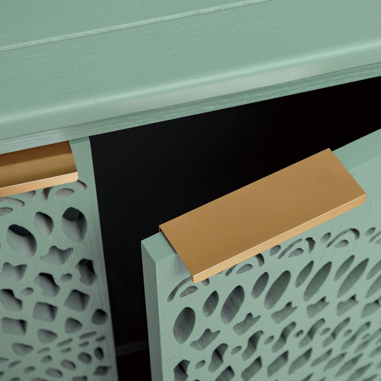 Modern Hollow-Carved 2-Door Accent Cabinet Sideboard Buffet