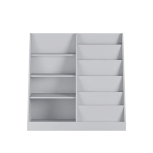 Bookshelf And Toy Storage Organizer, 4 Tier Bookcase With Display Stand For Playroom