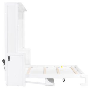 Murphy Bed With Desk, LED Lights & USB Charging Station