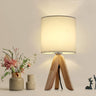 Cute Tripod Table Lamp with Fabric Shade for Desk Bedroom Dorm or Nightstand
