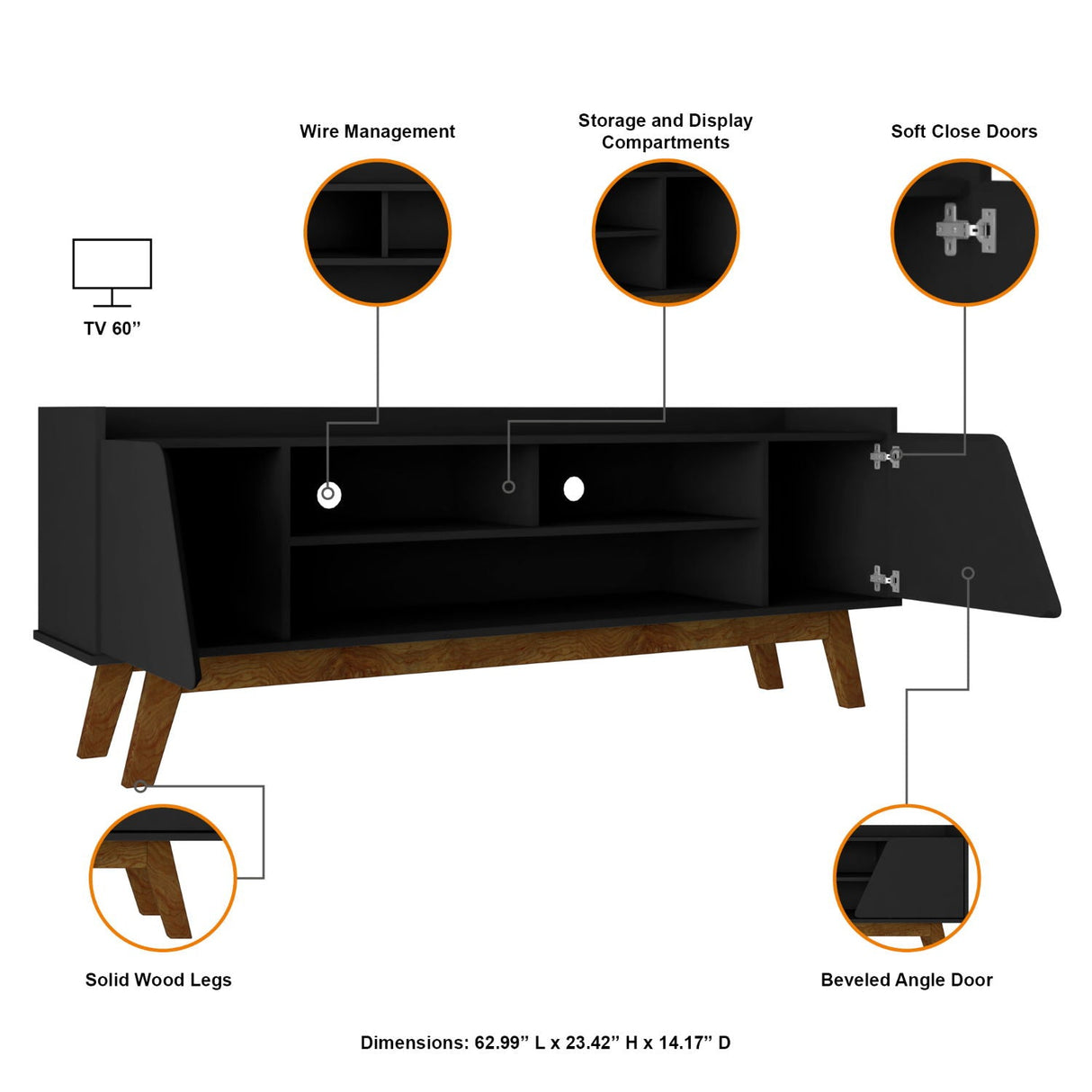 Marcus - TV Stand With 5 Shelves