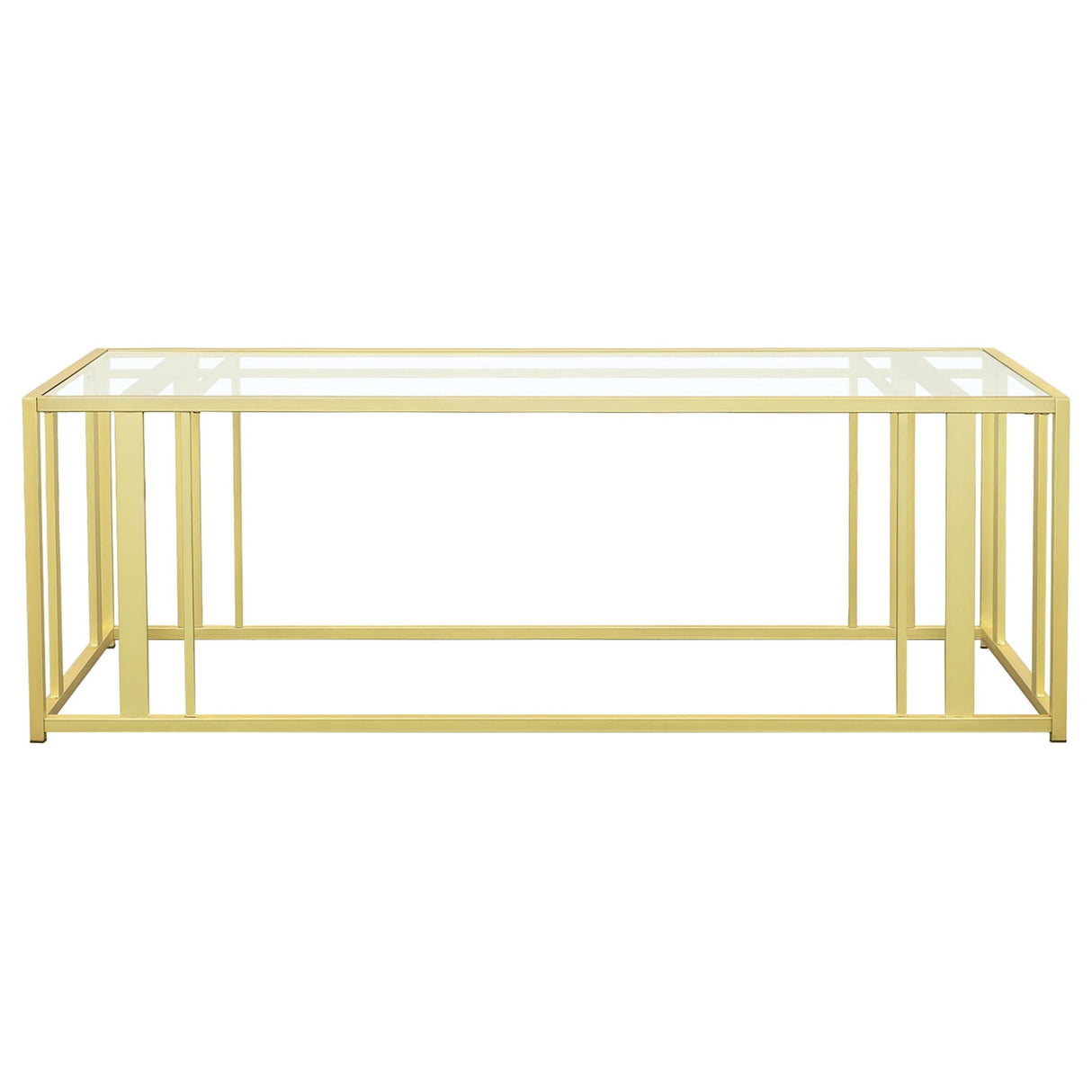 Adri 3-piece Coffee and End Table Set Matte Brass