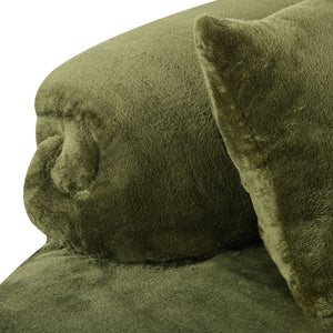 Modern Curved Sofa With Pillows