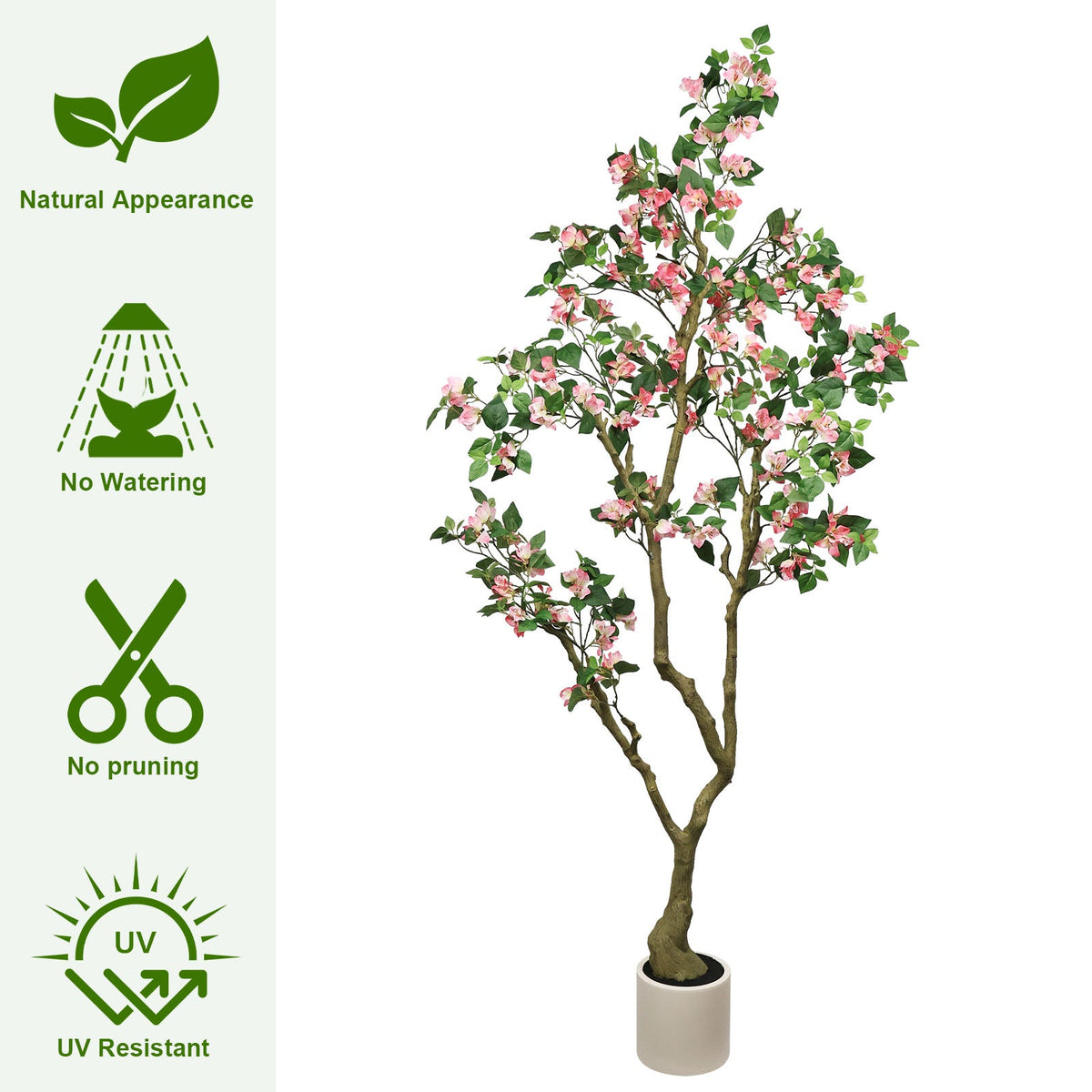 7FT Artificial Bougainvillea Tree with Realistic