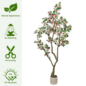 7FT Artificial Bougainvillea Tree with Realistic