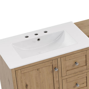 Double Sink Bathroom Vanity With Countertop, 2 Ceramic Sinks, 6 Drawers, Soft Close Design