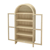 70.28" Tall Arched Kitchen Pantry Cabinet