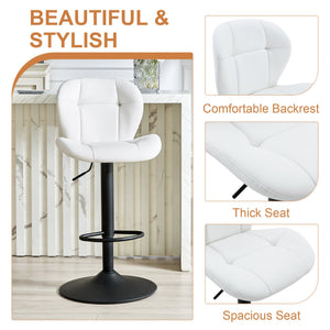 Set of 2 Height Adjustable Bar Stools