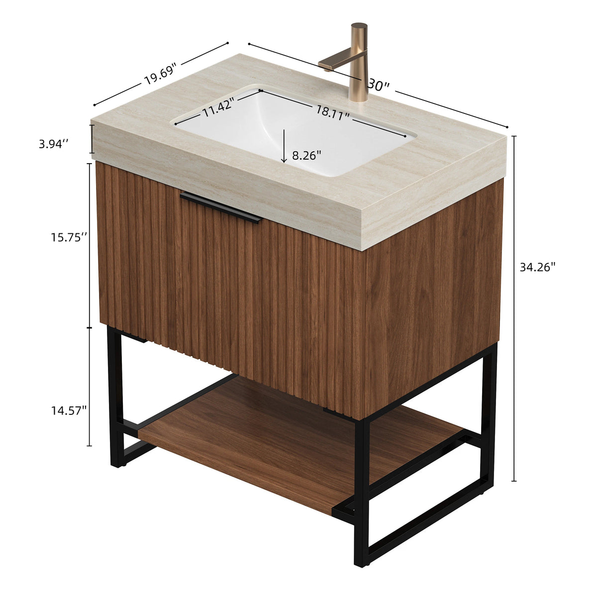 YOLAN 30" Bathroom Vanity & Sink