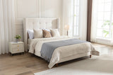 Luxury Wingback Upholstered Bed Frame