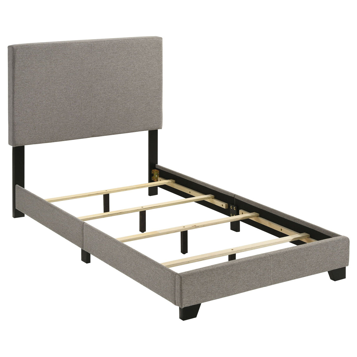 Dorian Fabric Upholstered Twin Panel Bed Taupe