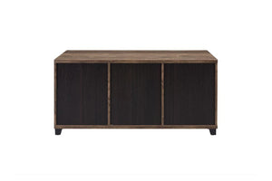 Nineel - Coffee Table - Obscure Glass, Rustic Oak & Black