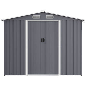Outdoor Storage Shed Large Metal Tool Sheds, Heavy Duty Storage House With Sliding Doors