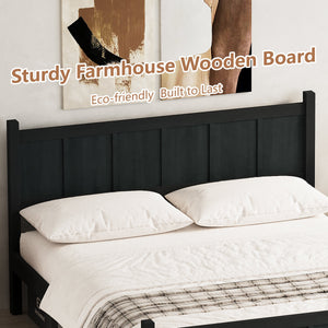 Queen Size Flat Panel Bed with Headboard & Footboard