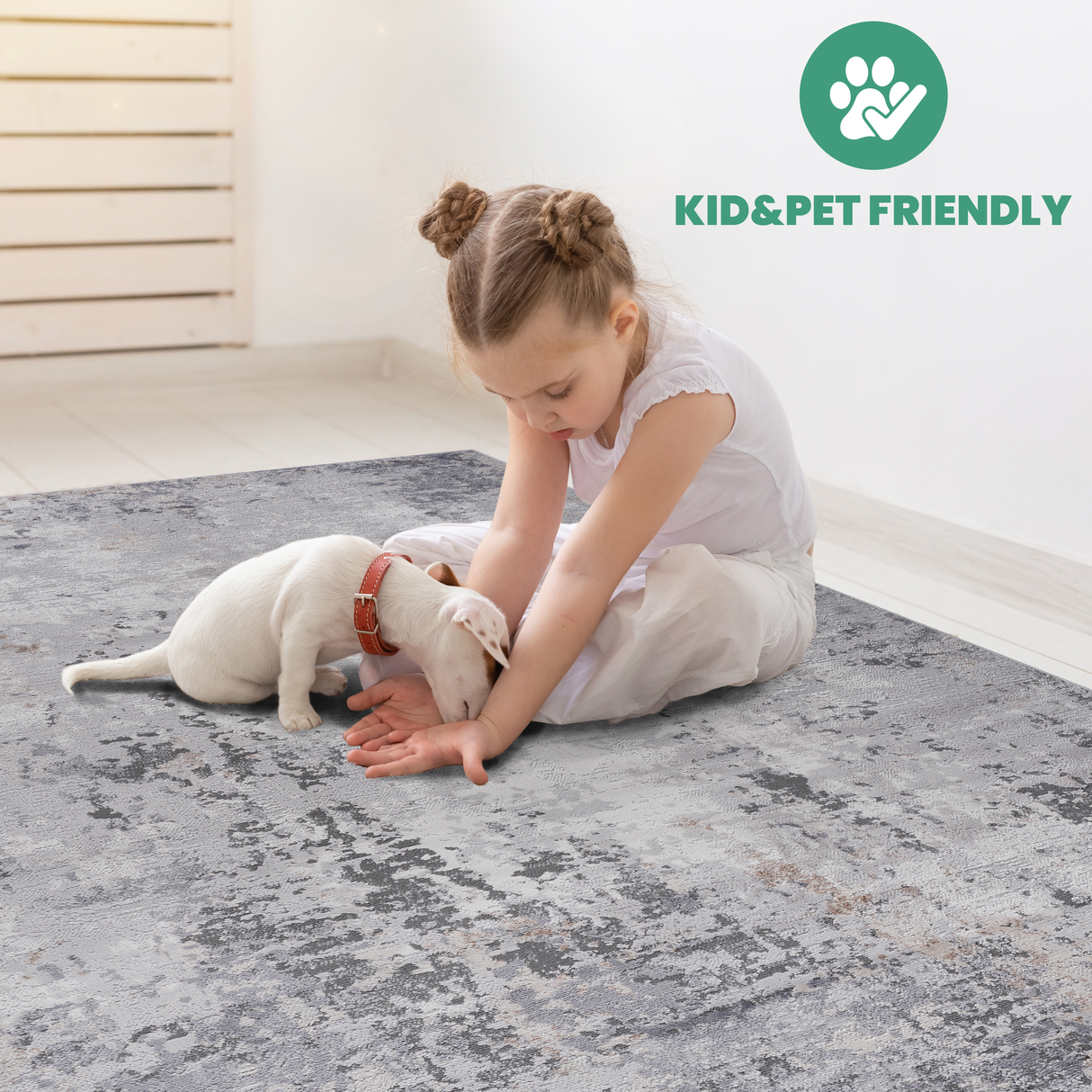 NAAR MARFI Collection Abstract Non-Shedding and Stain Resistant Area Rug