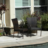 GigaTech Brown PE Rattan Outdoor Chairs Set of 3