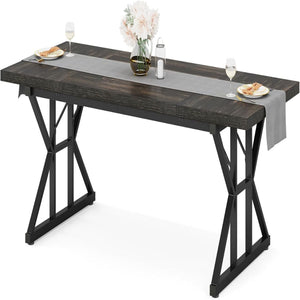 Rectangular Dining Table With X Trestle Metal Legs