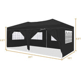 10'x20' Folding Canopy with 6 Removable Sidewalls