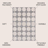 Adrian Modern Geometric Circle Dot High - Low Area Rug - Tuesday Morning - Area Rugs
