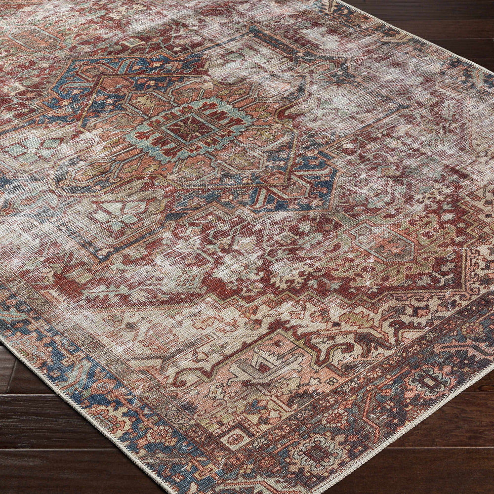 Adtugan Vintage Flat Pile Washable Rug