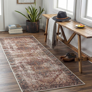 Adtugan Vintage Flat Pile Washable Rug