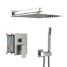 Dual Shower Head 10" Wall Mounted Shower System with Anti-Scald Valve - Black, Gold, or Gray