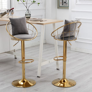 Unique Design Bar Chair, 360 Degree Rotation, Adjustable Height, Suitable For Dining Room And Bar