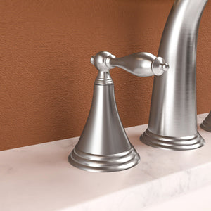 Elegant 2 Handle Widespread Bathroom Faucet With Pop Up Drain And Water Supply Lines