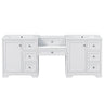 Double Sink Bathroom Vanity With Countertop, 2 Ceramic Sinks, 6 Drawers, Soft Close Design