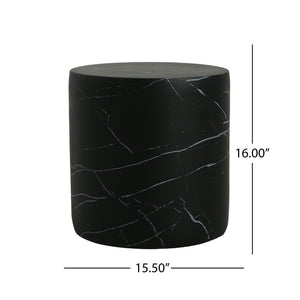 Cylindrical Design, Outdoor Lightweight Concrete Side Table