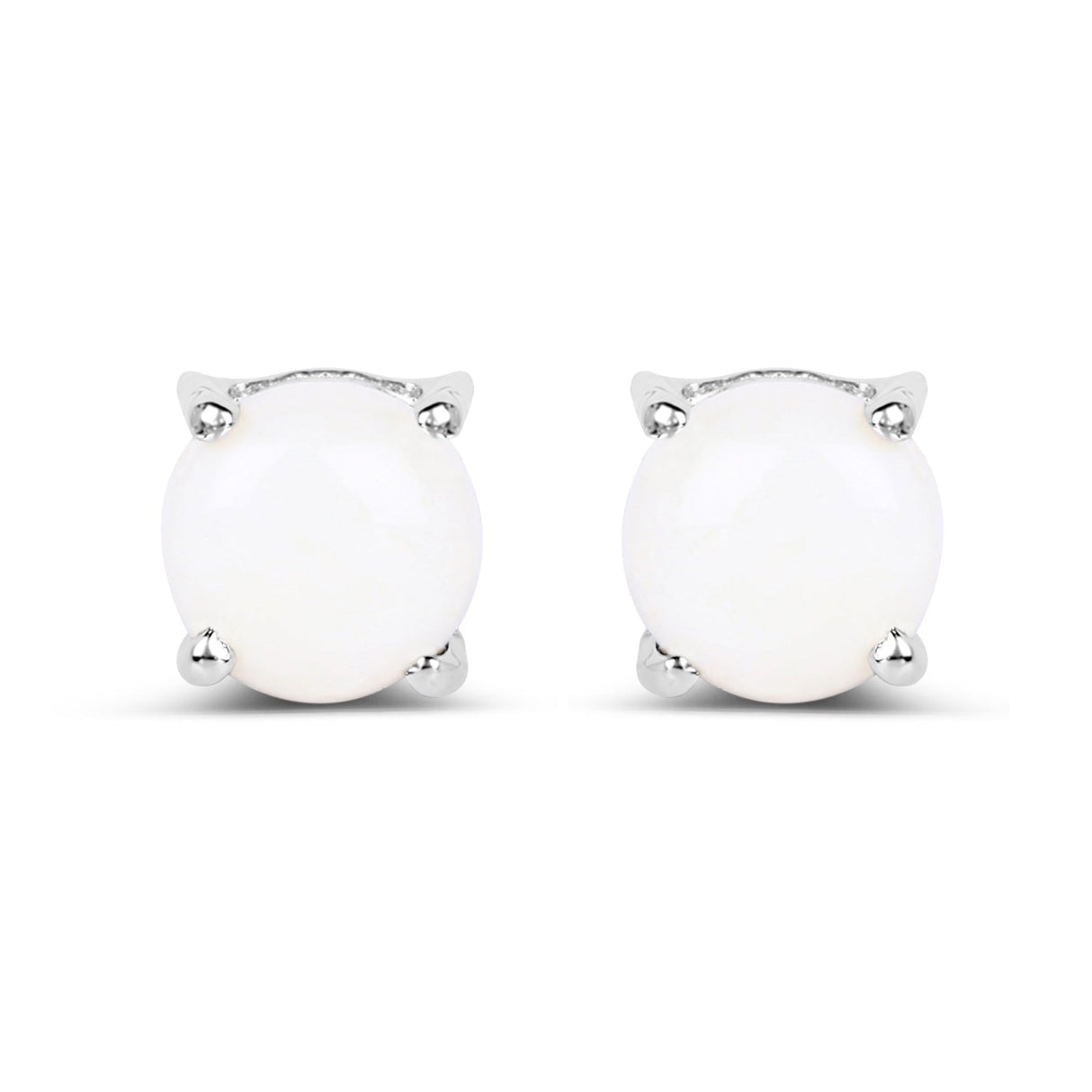 1.18 Carat Genuine Opal .925 Sterling Silver Earrings