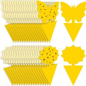 Fruit Fly & Fungus Gnat Traps 36 Pack – Yellow Sticky Bug Traps, Non-Toxic, Odorless, Indoor & Outdoor Plant Protection