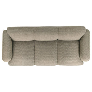 Dorset 2-piece Upholstered Round Track Arm Sofa Set Brown
