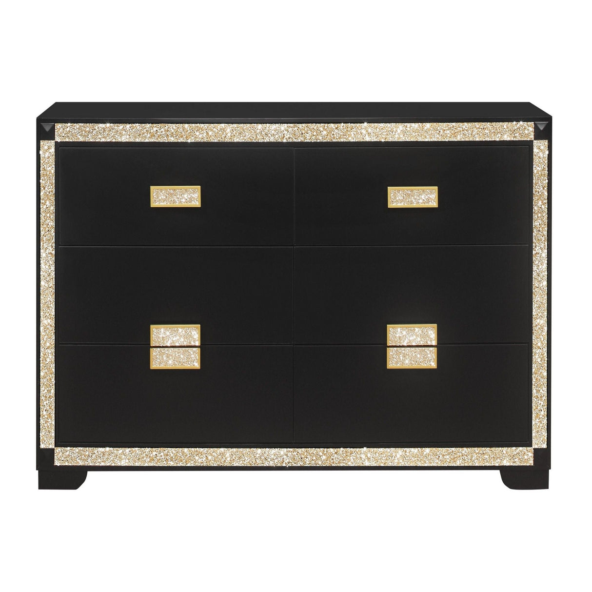Lively - Bedroom Set With Glitter Detail And Padded Headboard