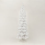 7.5FT White Slim Artificial Christmas Tree  Includes Foldable Metal Stand