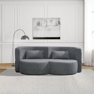 Folding Sofa Bed - Convertible Teddy Bear Fabric Sleeper