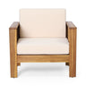 Slat Design Club Chairs With Cushions