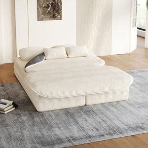 2 In 1 Foldable Sofa Bed With Multi Functional Blanket
